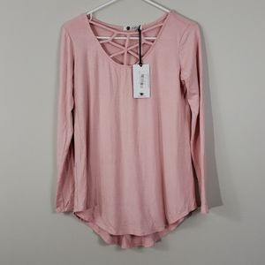 Jala Long Sleeve Super Soft Active Yoga Top Rayon Blend New With Tags